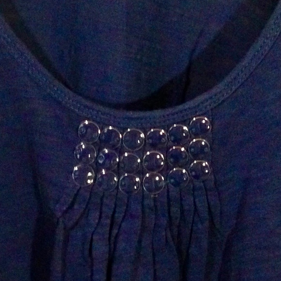 J. CREW Navy Blue Embellished Tank Top Size XS - Picture 3 of 5